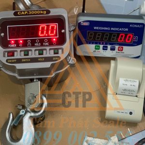 Kết nối cân treo lưu dữ liệu và in tem dán 
